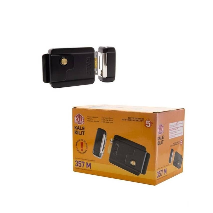 Kale Kilit Elektrikli Kapı Otomat Kilidi, Makaralı, Siyah, Dayanıklı - 3