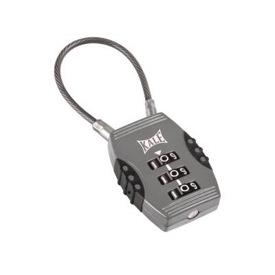 Kale Şifreli Asma Kilit 3 Basamaklı, Güvenli ve Dayanıklı, Gri - Kale