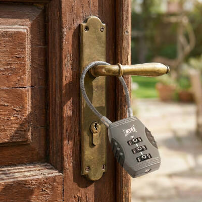 Kale Şifreli Asma Kilit 3 Basamaklı, Güvenli ve Dayanıklı, Gri - 2