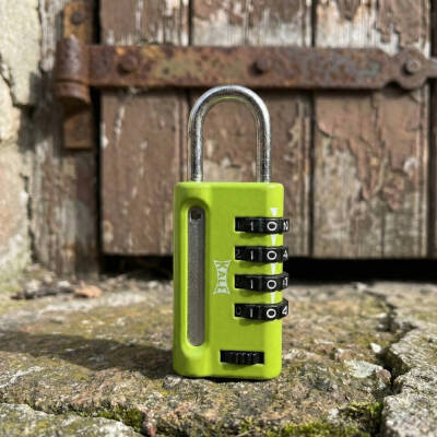 Kale Şifreli Asma Kilit 4 Basamaklı, Güvenli ve Dayanıklı, Yeşil - 3