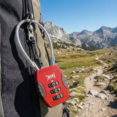 Kale Şifreli Asma Kilit, 3 Basamaklı Şifre, Güvenlikli Yapı, Kırmızı - 3