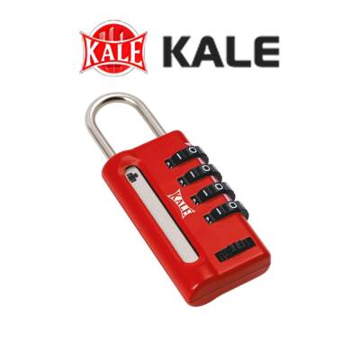 Kale Şifreli Asma Kilit, 4 Basamaklı Şifre, Güvenlikli Yapı, Kırmızı - 4