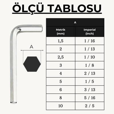 Kendo Alyan Seti, 9 Parçalı Standart Ölçü, Nikel Kaplama Anahtarı Seti - 2