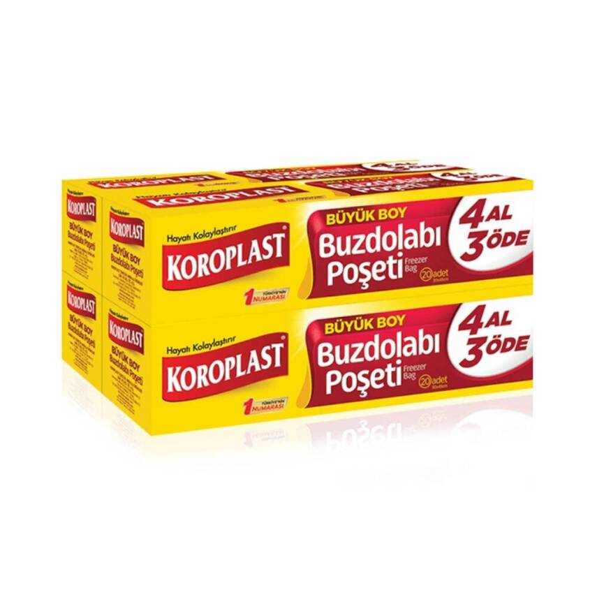 Koroplast Büyük Boy Buzdolabı Poşeti 30 x 45 cm, 20'li, 4 Al 3 Öde - 1
