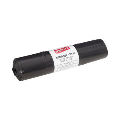 Koroplast Çöp Torbası Eko Endüstriyel Siyah Jumbo 80x110 300gr, 10'lu - 1