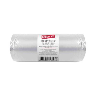 Koroplast Eko Çöp Torbası, Şeffaf, Mini Boy, 40x50 cm - Koroplast