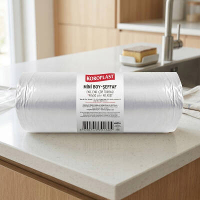 Koroplast Eko Çöp Torbası, Şeffaf, Mini Boy, 40x50 cm - 3