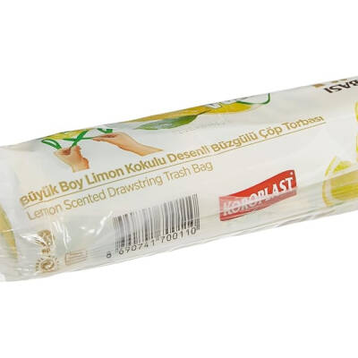 Koroplast Güçlü Büzgülü Çöp Torbası, Büyük, Limon Kokulu - 2