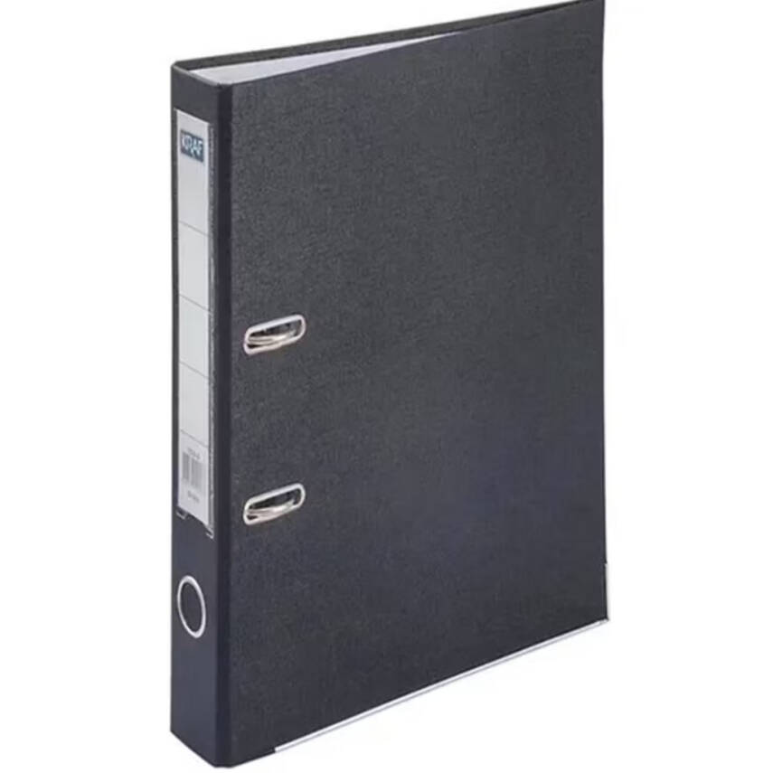 Kraf Büro Klasörü, 10 Adet, Dar, A4 Boyut, 2 Halkalı, Siyah - 2
