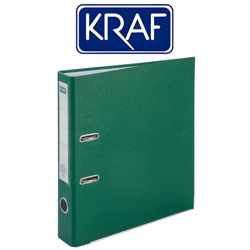 Kraf Büro Klasörü, 10 Adet, Dar, A4 Boyut, 2 Halkalı, Yeşil - 2