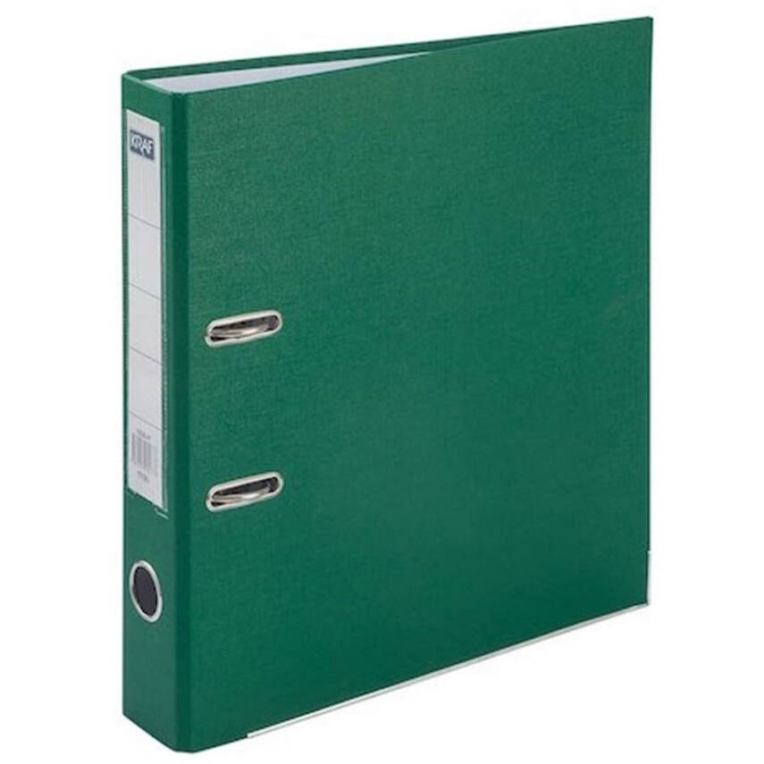 Kraf Büro Klasörü, 10 Adet, Dar, A4 Boyut, 2 Halkalı, Yeşil - 3