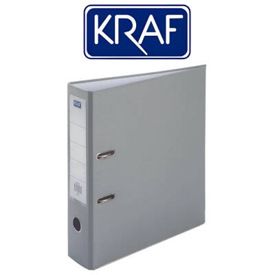 Kraf Büro Klasörü, 10 Adet, Geniş, A4 Boyut, 2 Halkalı, Gri - 2