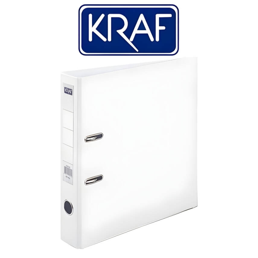 Kraf Büro Klasörü, Dar, A4 Boyut, 2 Halkalı, Beyaz - 2