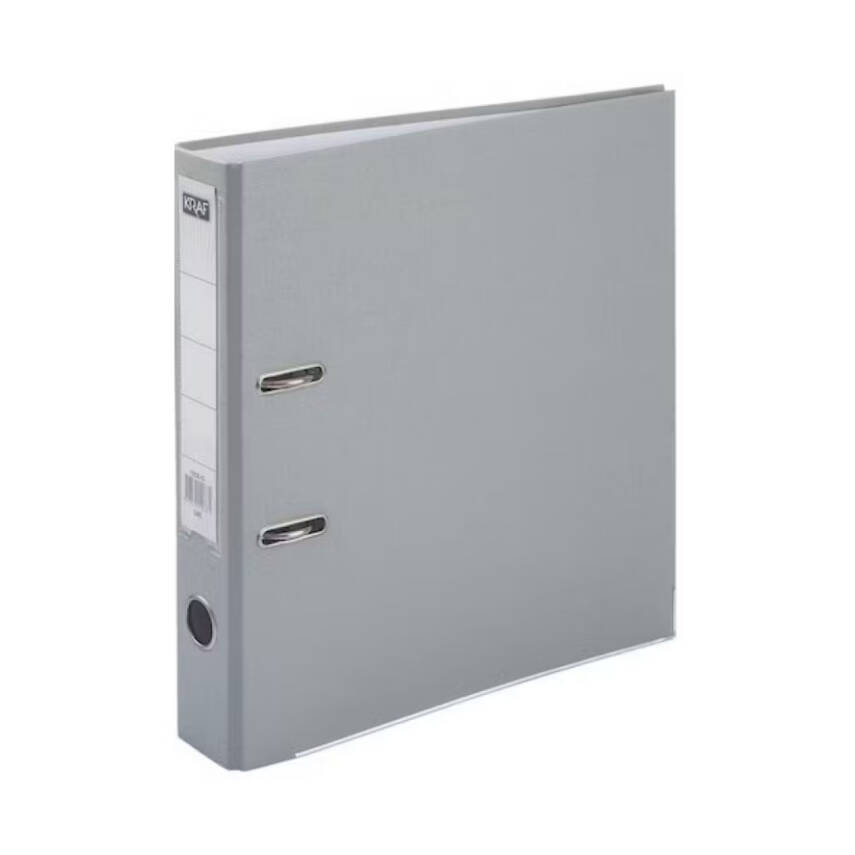 Kraf Büro Klasörü, Dar, A4 Boyut, 2 Halkalı, Gri - 1
