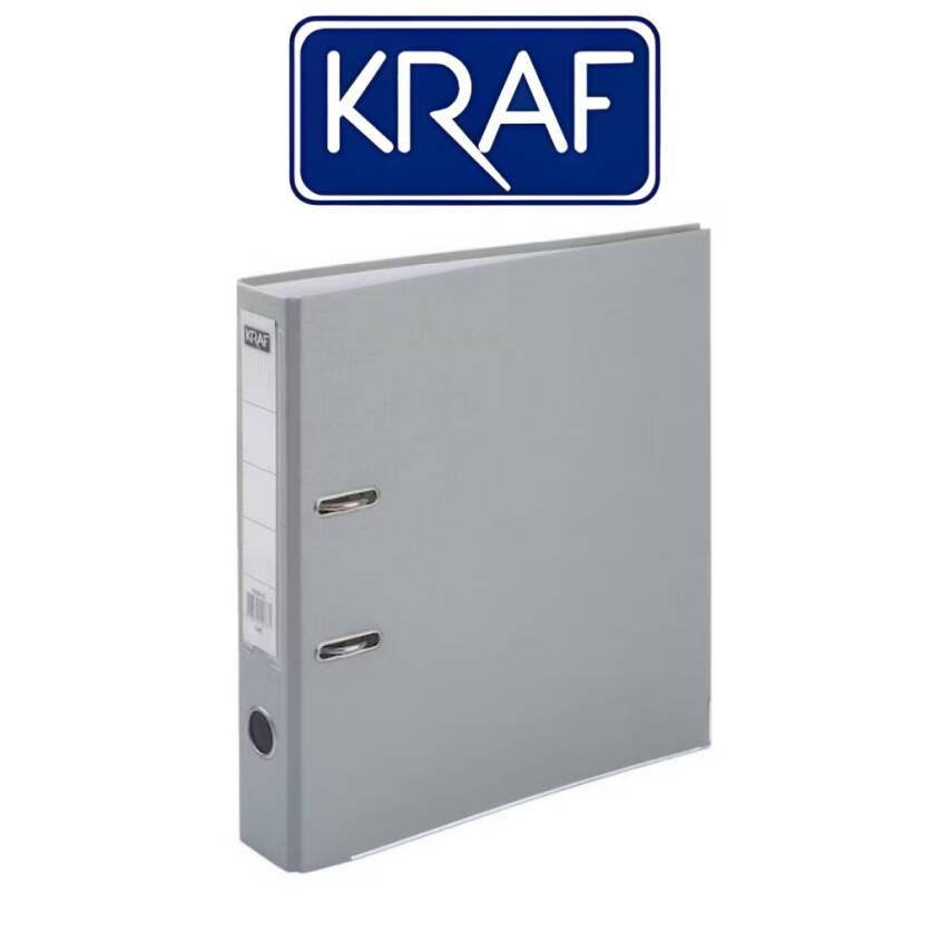 Kraf Büro Klasörü, Dar, A4 Boyut, 2 Halkalı, Gri - 2
