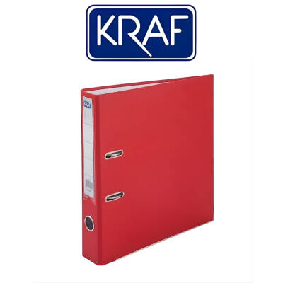 Kraf Büro Klasörü, Dar, A4 Boyut, 2 Halkalı, Kırmızı - 2