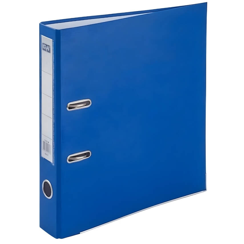 Kraf Büro Klasörü, Dar, A4 Boyut, 2 Halkalı, Mavi - 1