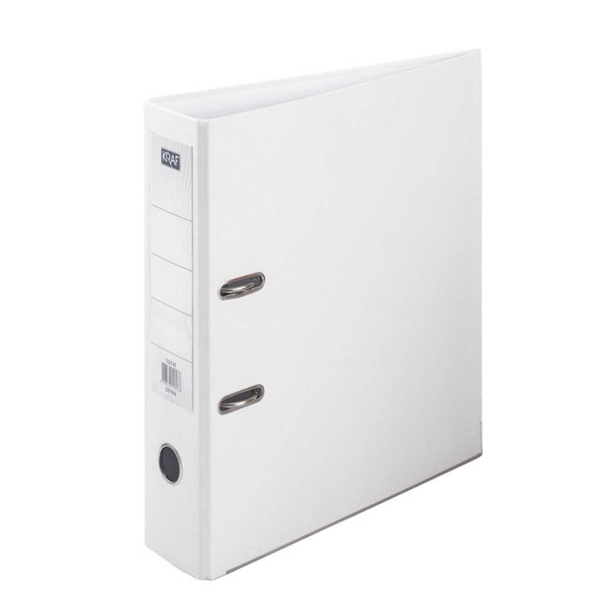Kraf Büro Klasörü, Geniş, A4 Boyut, 2 Halkalı, Beyaz - 1