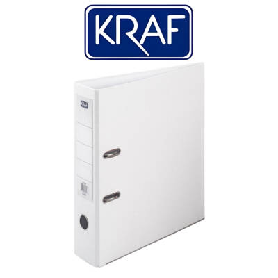 Kraf Büro Klasörü, Geniş, A4 Boyut, 2 Halkalı, Beyaz - 2