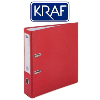 Kraf Büro Klasörü, Geniş, A4 Boyut, 2 Halkalı, Kırmızı - 2