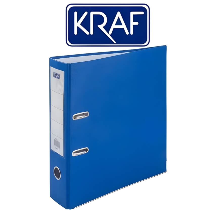 Kraf Büro Telgraf Klasörü, 10 Adet, A5 Boyut, 2 Halkalı, Mavi - 2