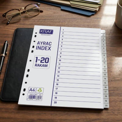 Kraf Seperatör, 1 - 20 Rakam, Klasör İçi Ayraç, Düzenleyici - 3