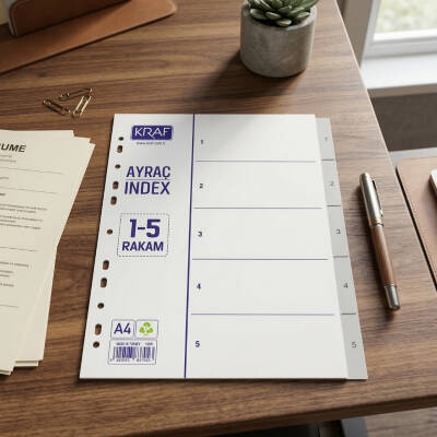 Kraf Seperatör, 1 - 5 Rakam, Klasör İçi Ayraç, Düzenleyici - 3