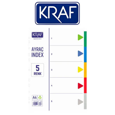 Kraf Seperatör, 10 Renkli, Klasör İçi Ayraç, Düzenleyici - 2