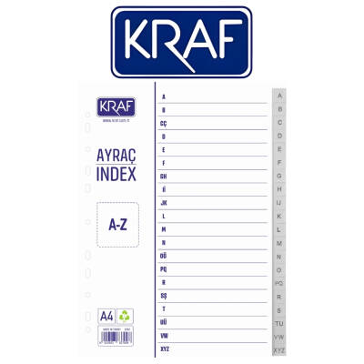 Kraf Seperatör, A - Z Harfler, Klasör İçi Ayraç, Düzenleyici - 2