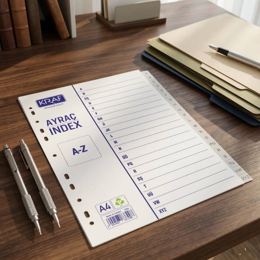 Kraf Seperatör, A - Z Harfler, Klasör İçi Ayraç, Düzenleyici - 3