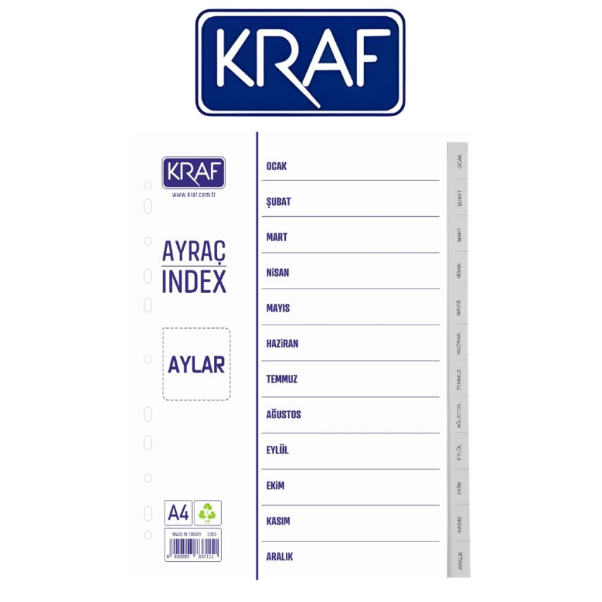 Kraf Seperatör, Tarih Ayları, Klasör İçi Ayraç, Düzenleyici - 2