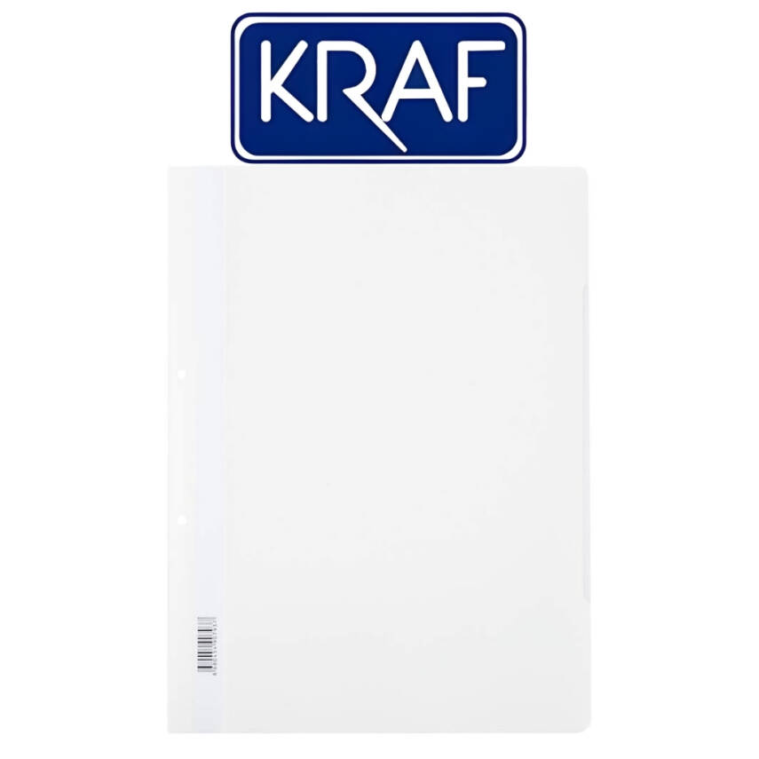 Kraf Telli Dosya, 10 Adet, 50'li Paket, A4, 2 Delikli, Beyaz - 2