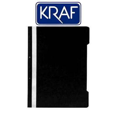 Kraf Telli Dosya, 10 Adet, 50'li Paket, A4, 2 Delikli, Siyah - 2