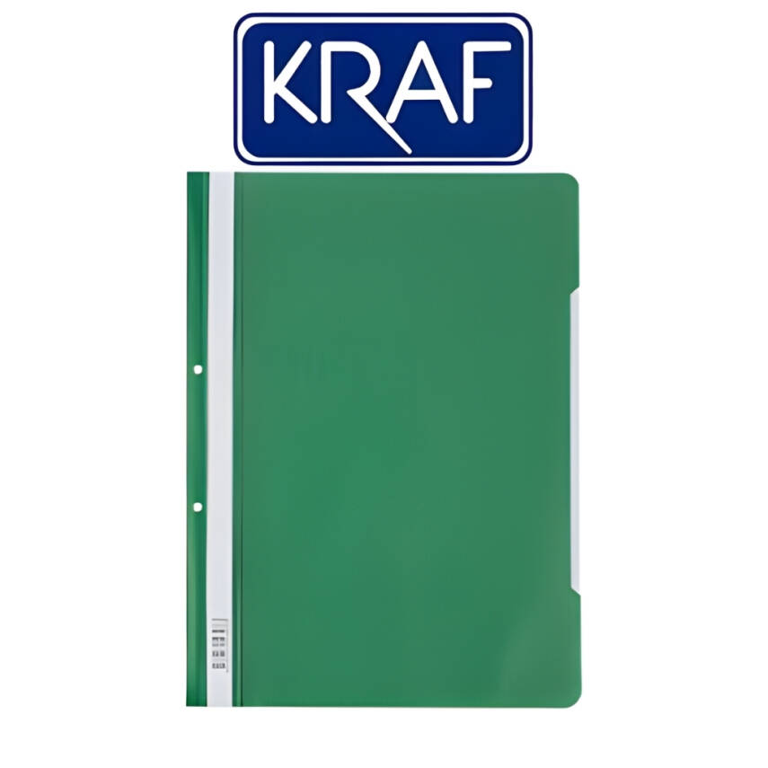 Kraf Telli Dosya, 10 Adet, 50'li Paket, A4, 2 Delikli, Yeşil - 2