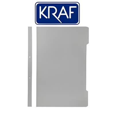 Kraf Telli Dosya, 50'li Paket, A4 Boyut, 2 Delikli Yapı, Gri - 2
