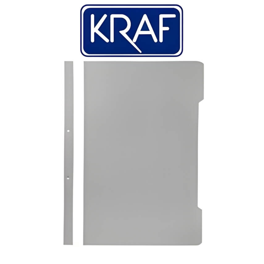 Kraf Telli Dosya, 50'li Paket, A4 Boyut, 2 Delikli Yapı, Gri - 2