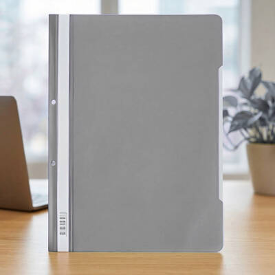 Kraf Telli Dosya, 50'li Paket, A4 Boyut, 2 Delikli Yapı, Gri - 3