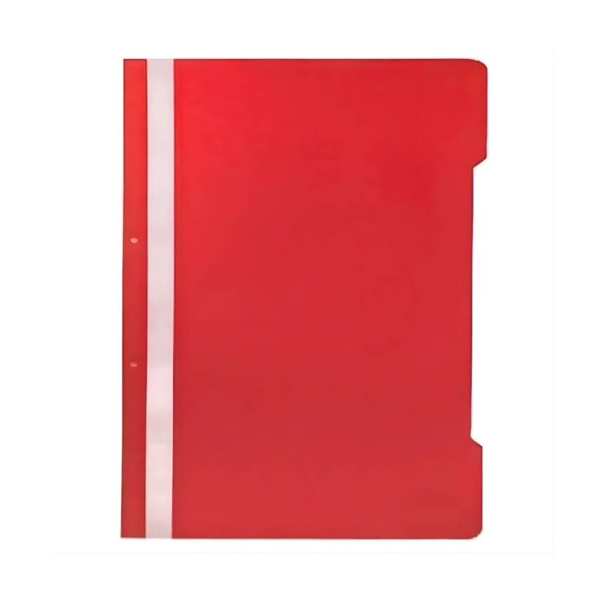 Kraf Telli Dosya, 50'li Paket, A4 Boyut, 2 Delikli Yapı, Kırmızı - 1