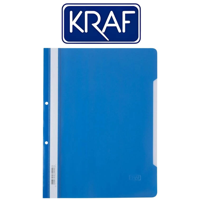 Kraf Telli Dosya, 50'li Paket, A4 Boyut, 2 Delikli Yapı, Mavi - 2