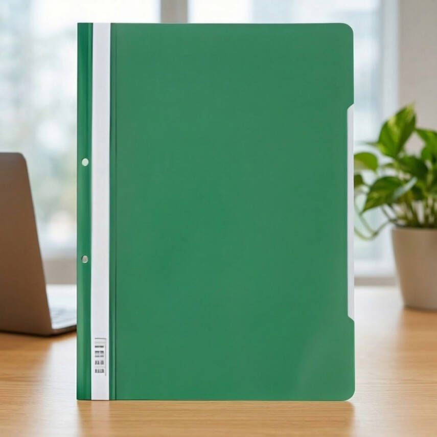 Kraf Telli Dosya, 50'li Paket, A4 Boyut, 2 Delikli Yapı, Yeşil - 3