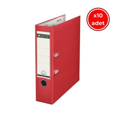 Leitz 180° Büro Klasörü, 10 Adet, Plastik, Geniş, A4 Boyut, Kırmızı - Leitz