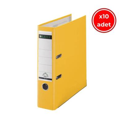 Leitz 180° Büro Klasörü, 10 Adet, Plastik, Geniş, A4 Boyut, Sarı - Leitz