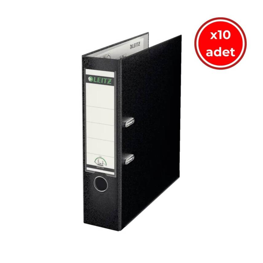 Leitz 180° Büro Klasörü, 10 Adet, Plastik, Geniş, A4 Boyut, Siyah - 1