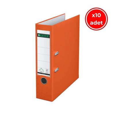 Leitz 180° Büro Klasörü, 10 Adet, Plastik, Geniş, A4 Boyut, Turuncu - Leitz