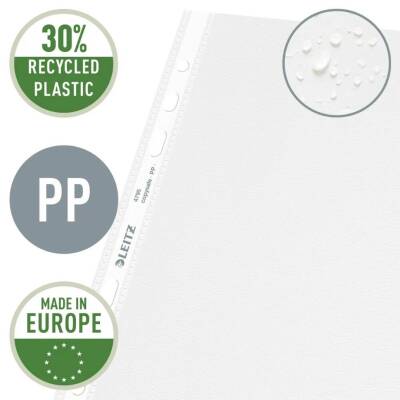 Leitz A5 Şeffaf Poşet Dosya, 10 Adet, 50'li Paket, 6 Delik, Dayanıklı - 5