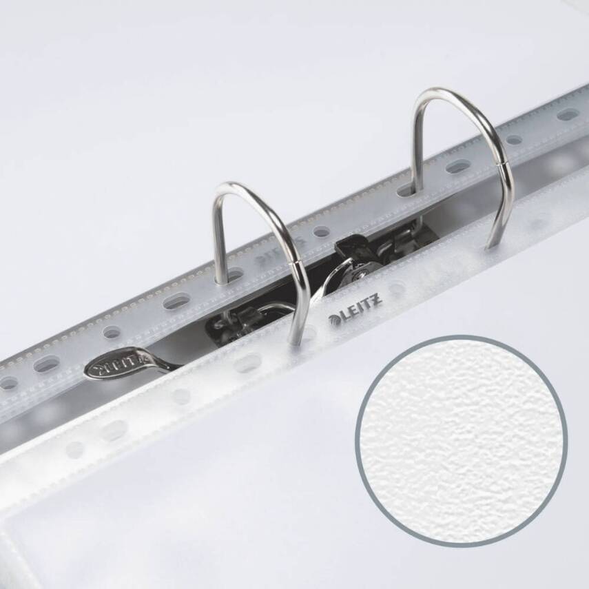 Leitz A5 Şeffaf Poşet Dosya, 10 Adet, 50'li Paket, 6 Delik, Dayanıklı - 7