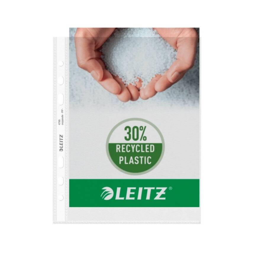 Leitz A5 Şeffaf Poşet Dosya, 50'li Paket, 6 Delikli, Dayanıklı - 1