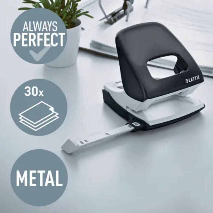 Leitz Delgeç, 30 Sayfa Kapasiteli, Ergonomik, Dayanıklı, Siyah - 2