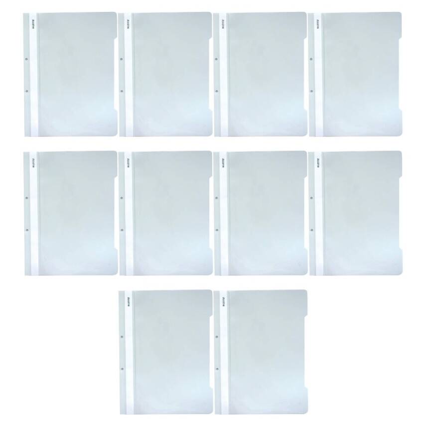 Leitz Telli Dosya, 10 Adet, 50'li Paket, A4, 2 Delikli, Beyaz - 2