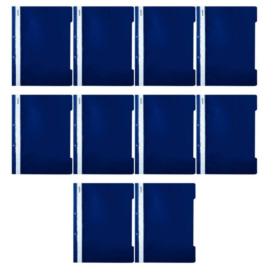 Leitz Telli Dosya, 10 Adet, 50'li Paket, A4, 2 Delikli, Lacivert - 2